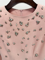 Womens Embellished Long Sleeve Maxi Dress Formal Evening Party Gown