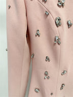 Womens Embellished Long Sleeve Maxi Dress Formal Evening Party Gown
