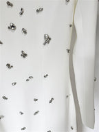 Womens Embellished Long Sleeve Maxi Dress Formal Evening Party Gown