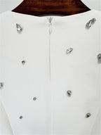 Womens Embellished Long Sleeve Maxi Dress Formal Evening Party Gown