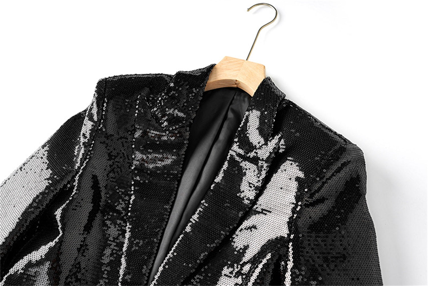 Women Sequin Blazer and Shorts 2 Piece Outfit Party Suit Set