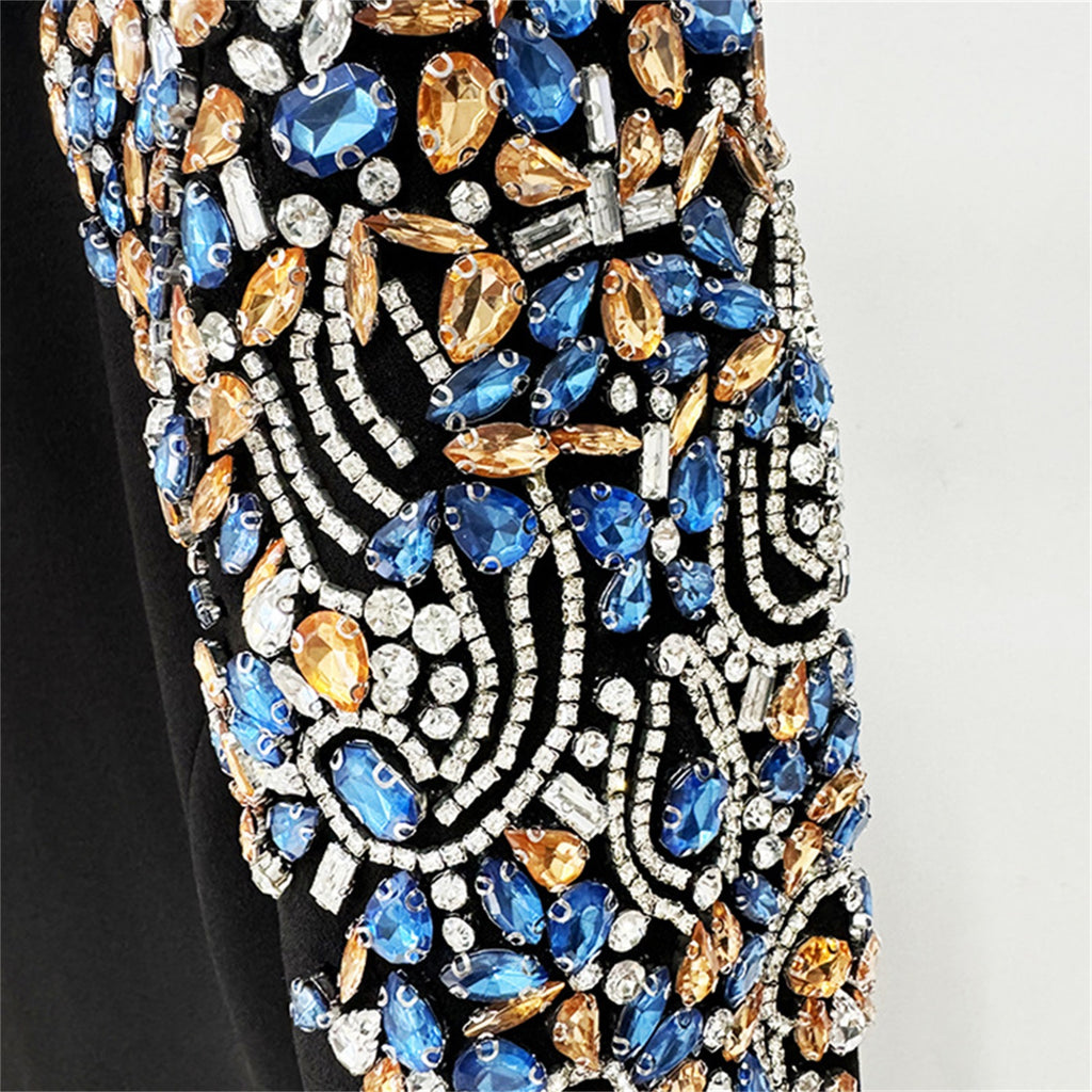 Elegant Sheath Midi Dress with Crystal Embellishments for Banquets