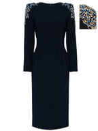 Elegant Sheath Midi Dress with Crystal Embellishments for Banquets