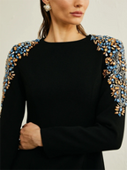 Elegant Sheath Midi Dress with Crystal Embellishments for Banquets