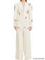 Platlogy Rhinestone Embellished Tailored Blazer And Pants Two Piece Set
