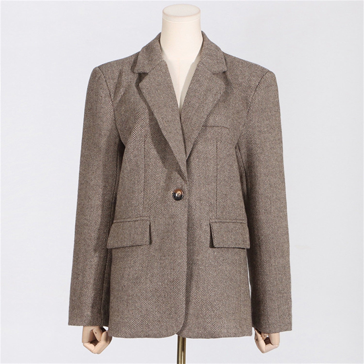 Women's Unique Artistic Flower Accent Structured Blazer
