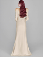 Formal Long Sleeve Tailored Blazer Gown For Women