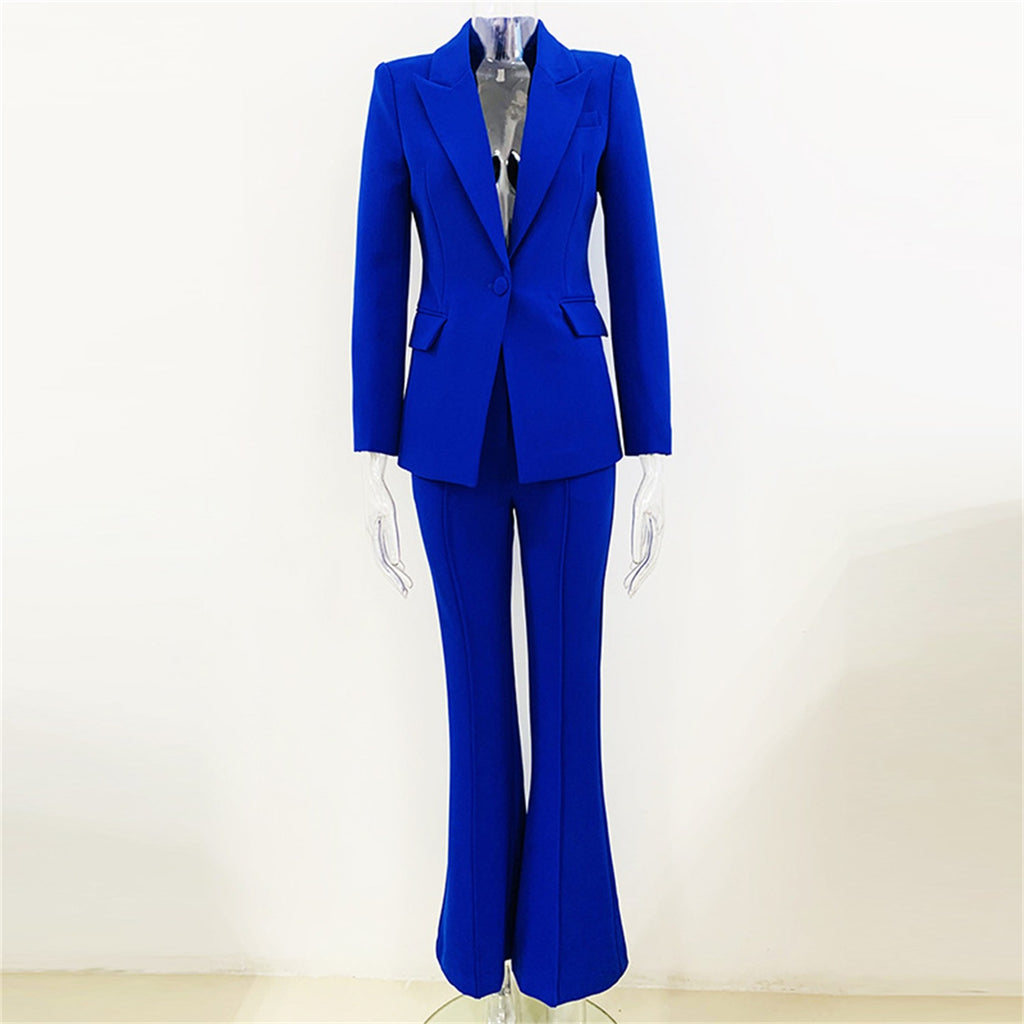 Women 2 Piece Blazer Pants Set Elegant Business Casual Workwear Outfit