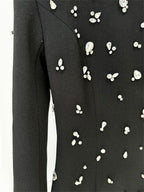 Womens Embellished Long Sleeve Maxi Dress Formal Evening Party Gown