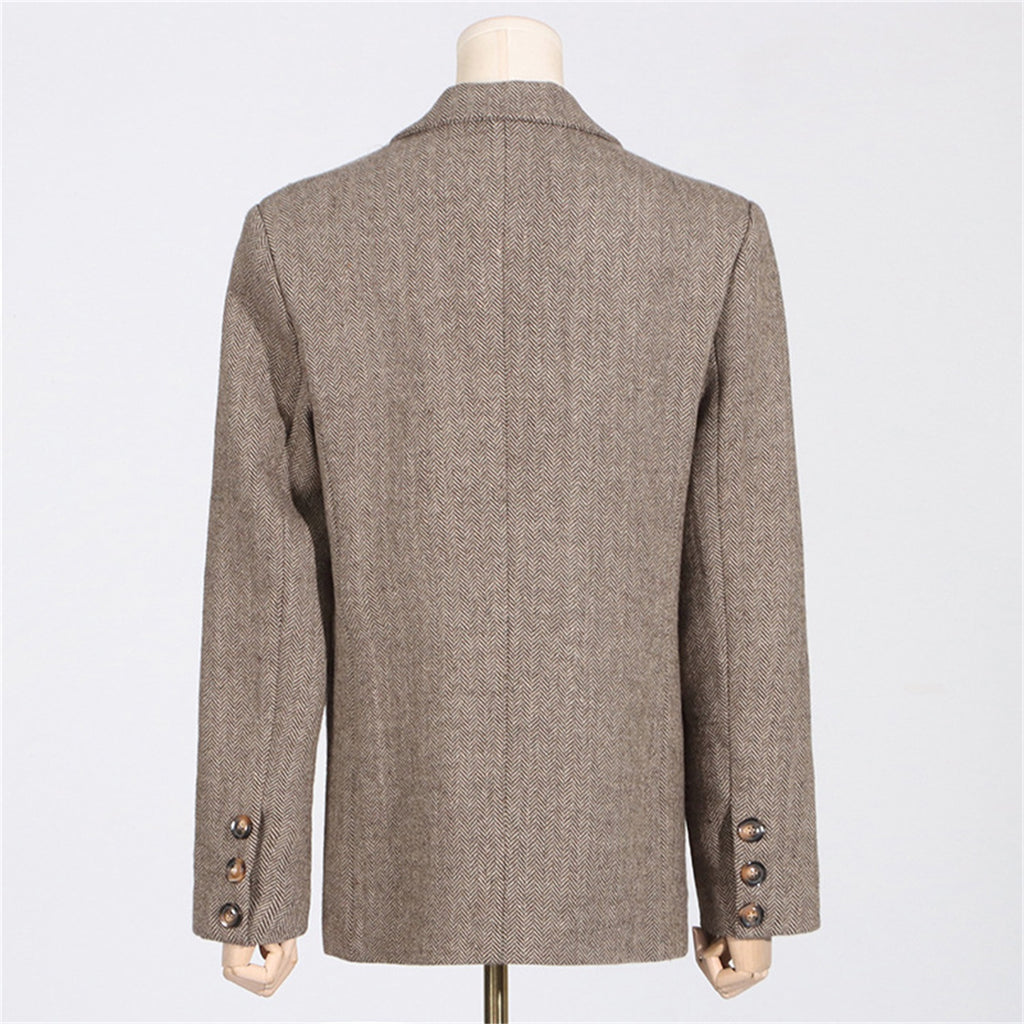 Women's Unique Artistic Flower Accent Structured Blazer