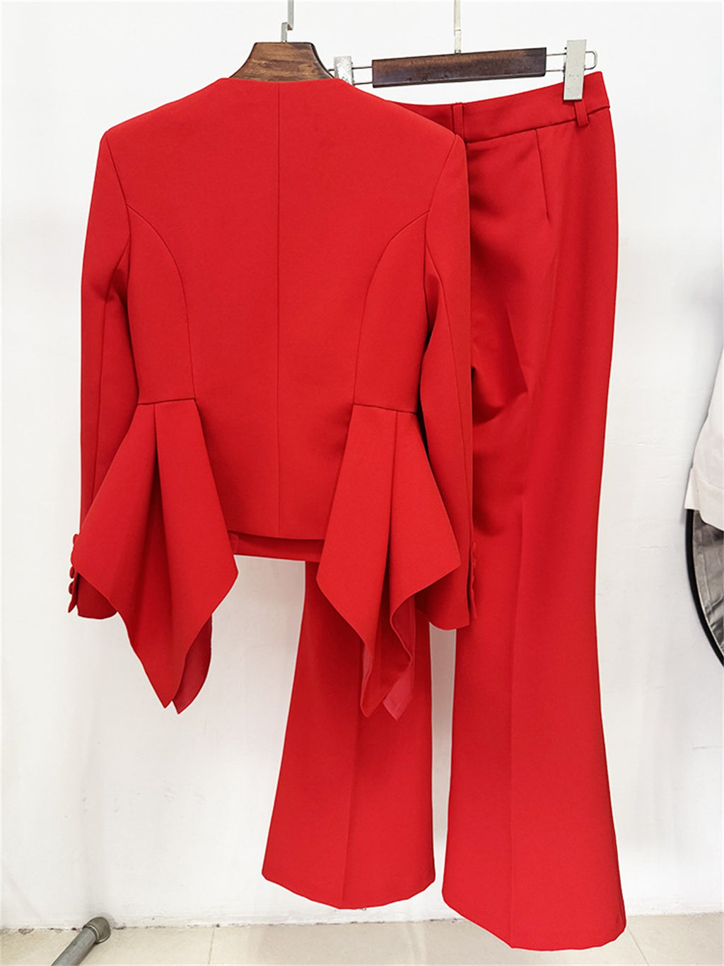 Women’s Tailored Peplum Blazer Suit Set For Special Occasions