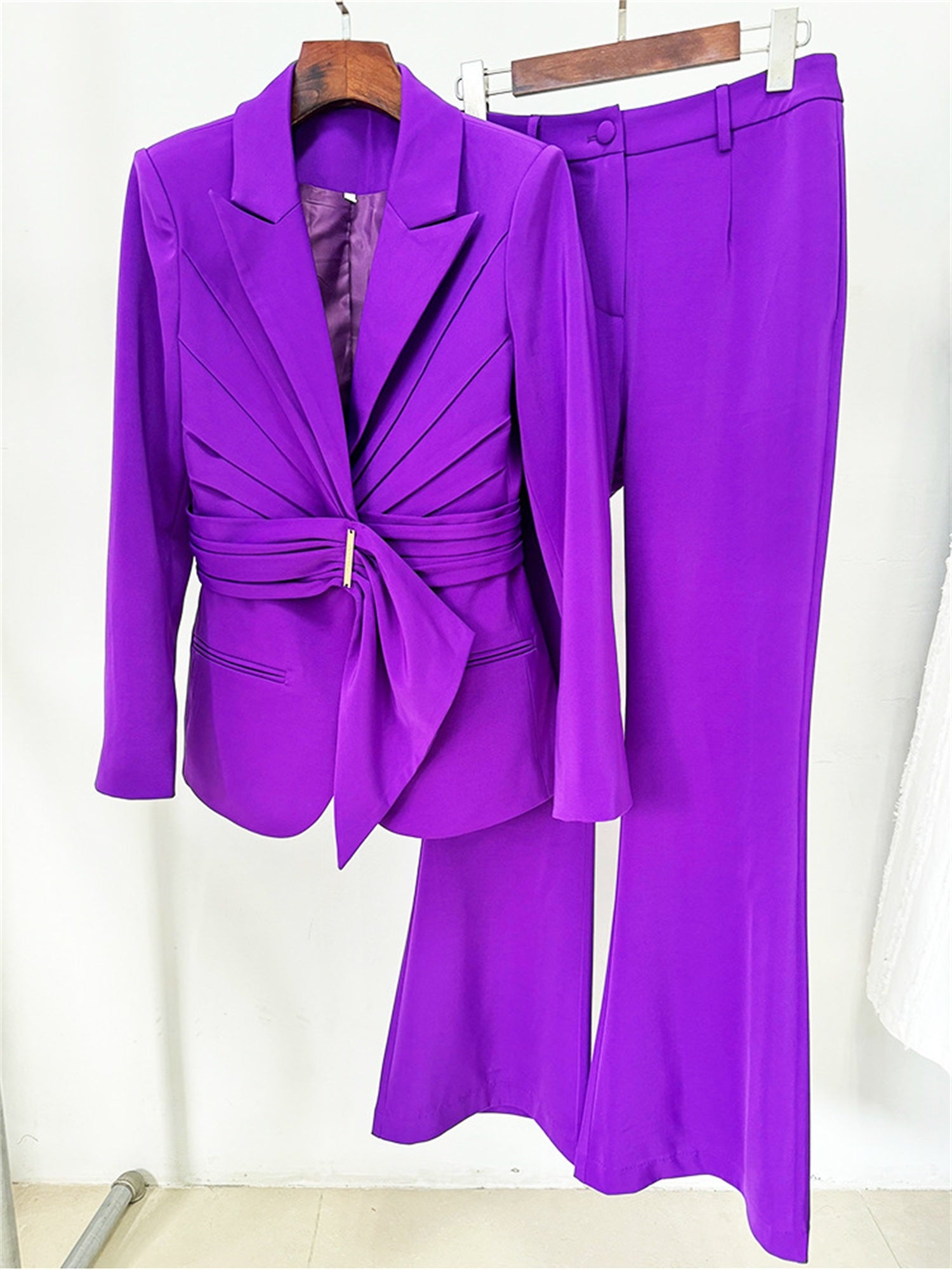 Long Sleeve Blazer And Matching Pants Set Professional Attire Secondary image