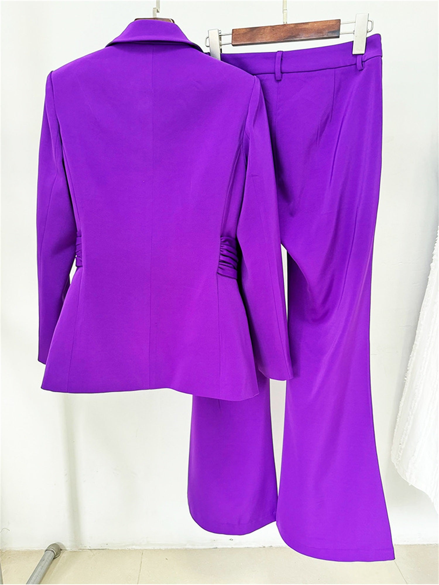 Long Sleeve Blazer And Matching Pants Set Professional Attire