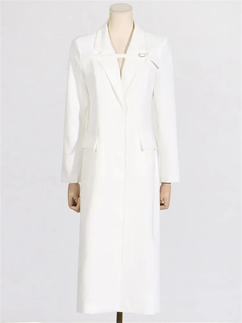 Women Long Sleeve Blazer Dress Elegant Bodycon Party Maxi Coat