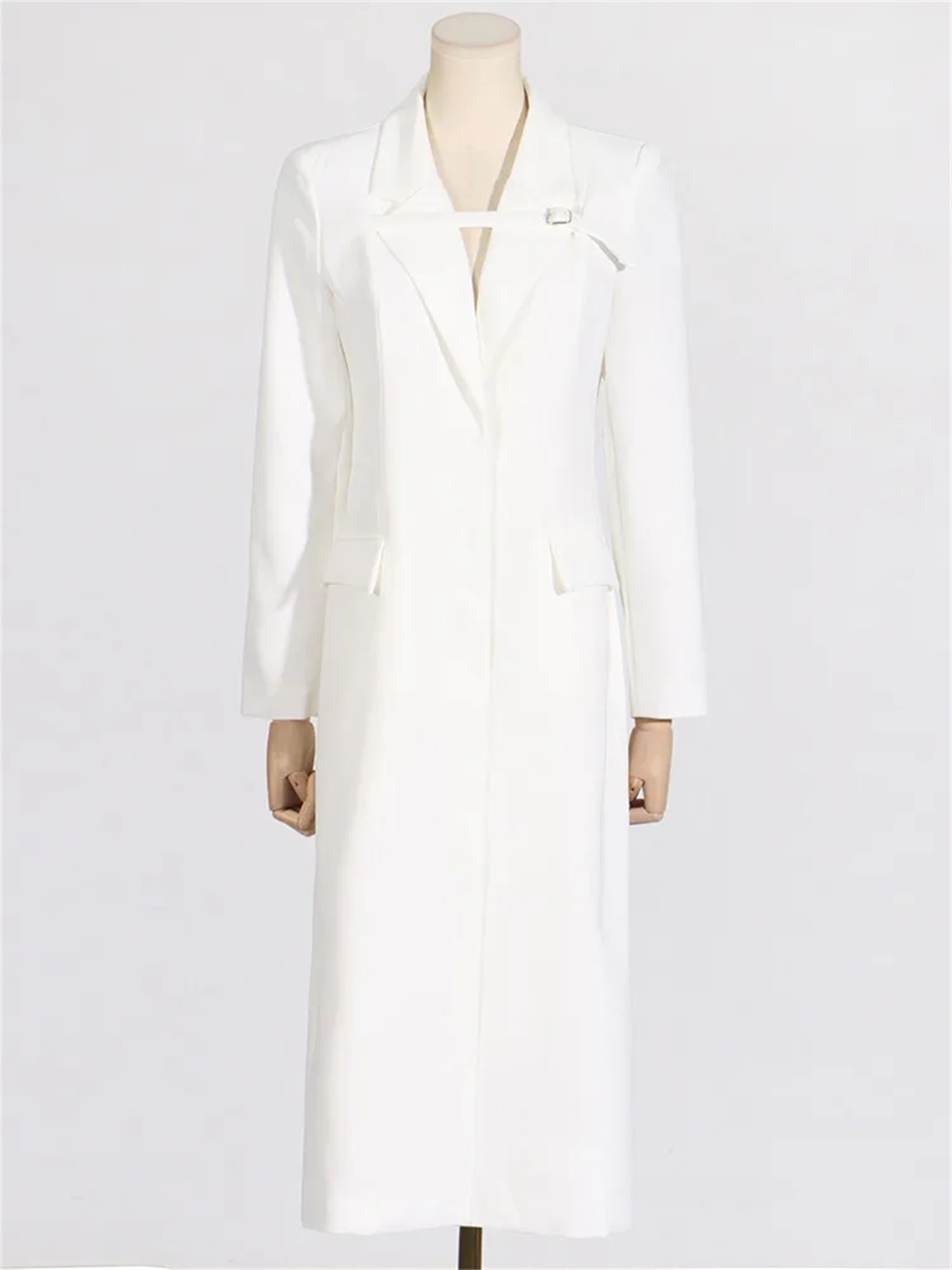 Women Long Sleeve Blazer Dress Elegant Bodycon Party Maxi Coat