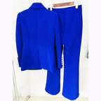 Women 2 Piece Blazer Pants Set Elegant Business Casual Workwear Outfit
