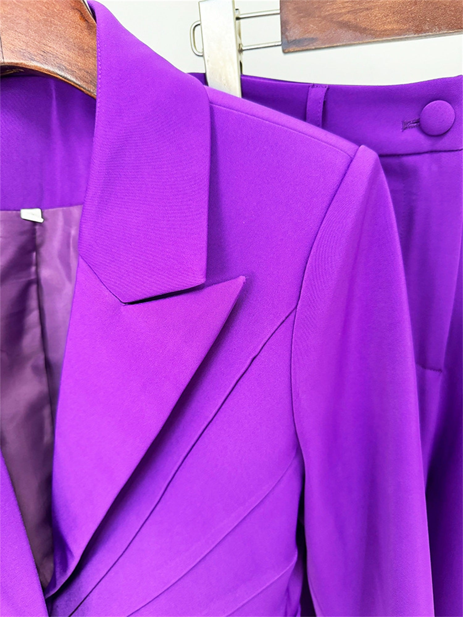 Long Sleeve Blazer And Matching Pants Set Professional Attire