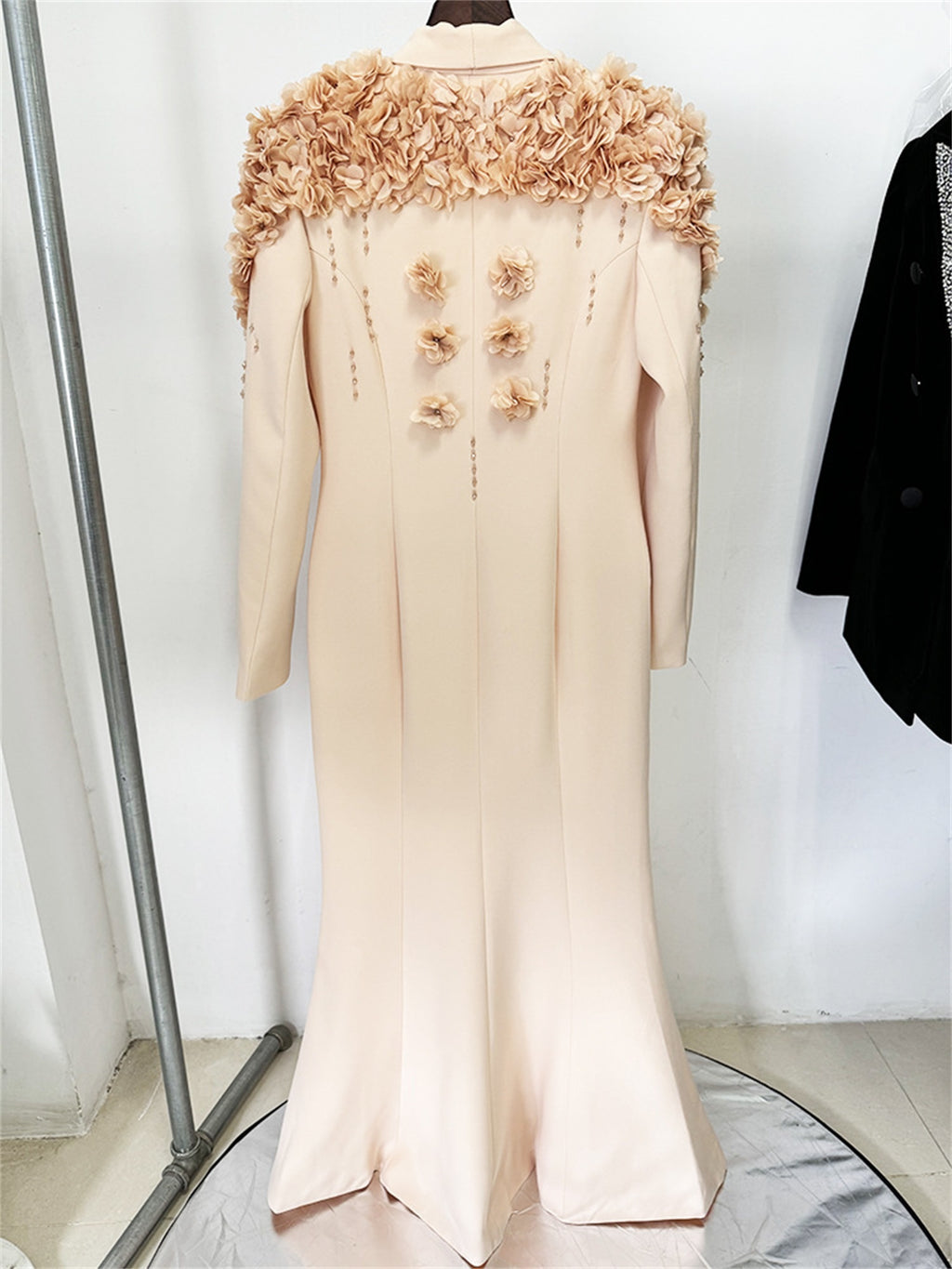 Formal Long Sleeve Tailored Blazer Gown For Women