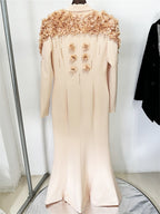 Formal Long Sleeve Tailored Blazer Gown For Women