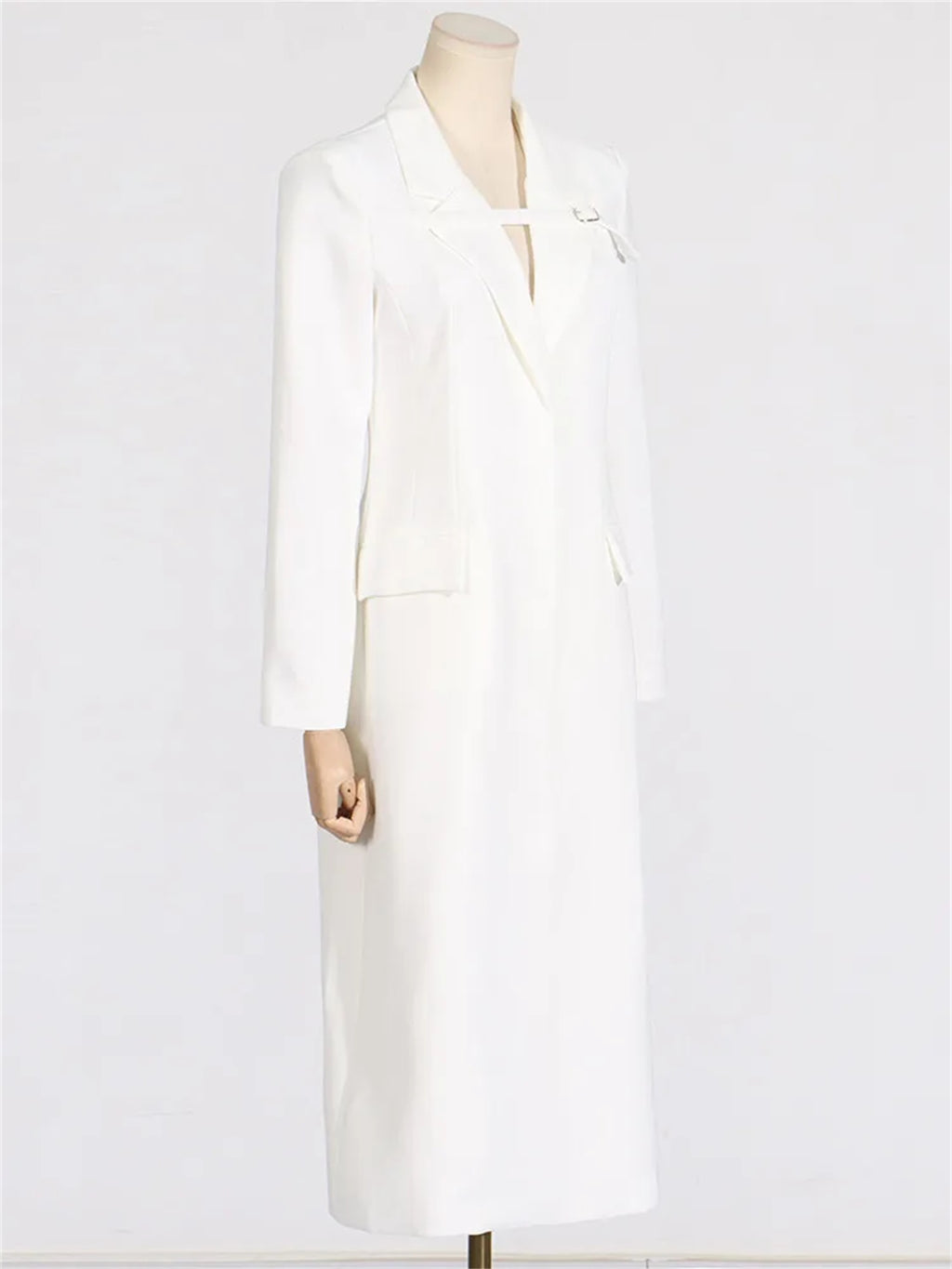 Women Long Sleeve Blazer Dress Elegant Bodycon Party Maxi Coat