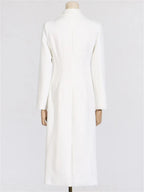 Women Long Sleeve Blazer Dress Elegant Bodycon Party Maxi Coat