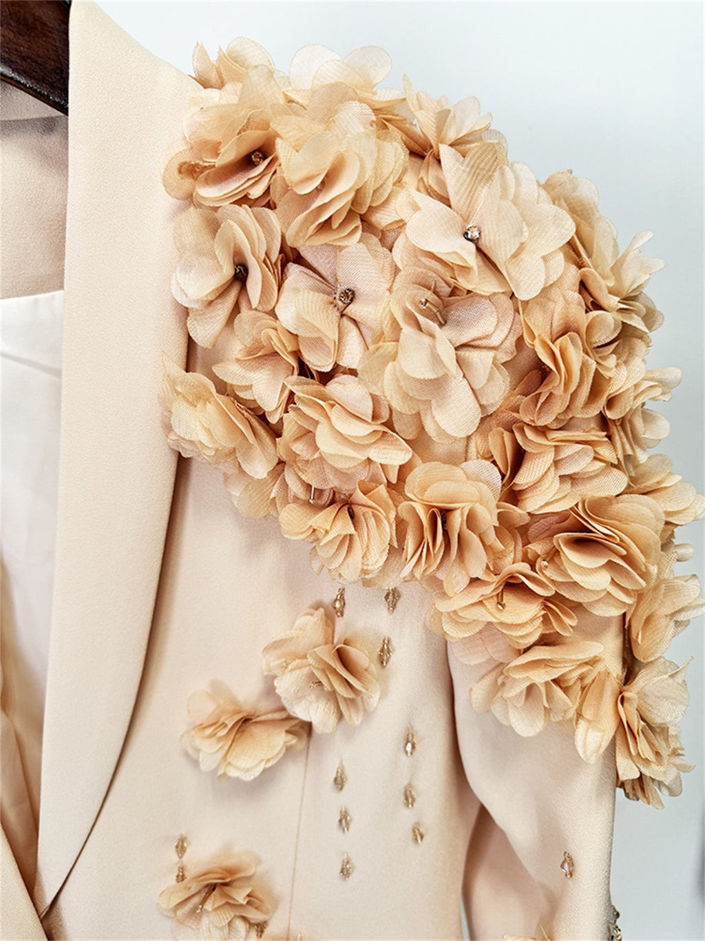 Formal Long Sleeve Tailored Blazer Gown For Women
