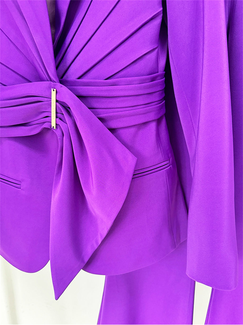 Long Sleeve Blazer And Matching Pants Set Professional Attire