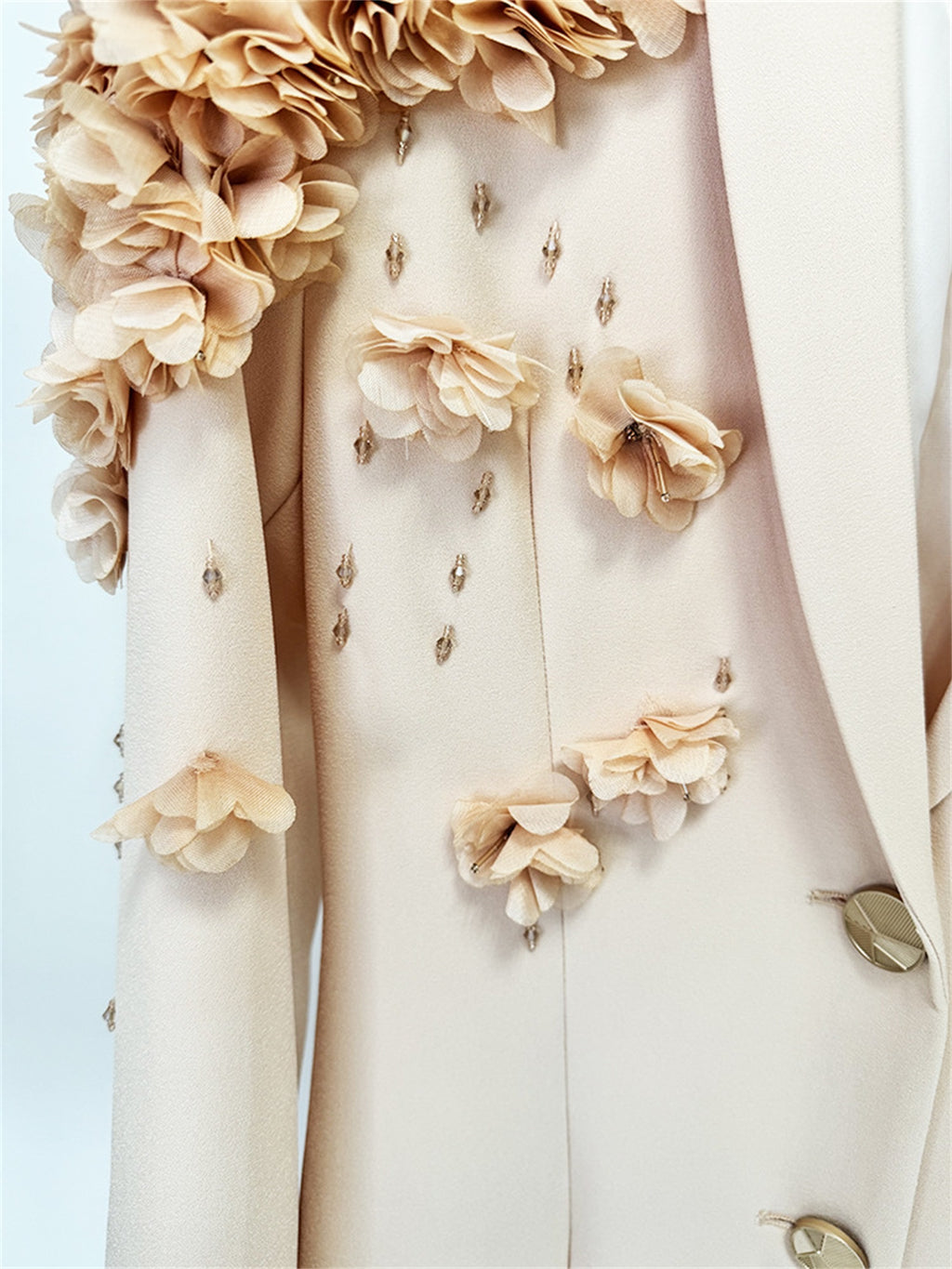 Formal Long Sleeve Tailored Blazer Gown For Women