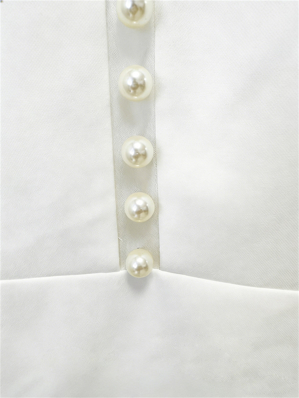 Platlogy White Pearl Decorated Blazer Pants Set Elegant Formal Women Two Piece Suit For Work Party Events