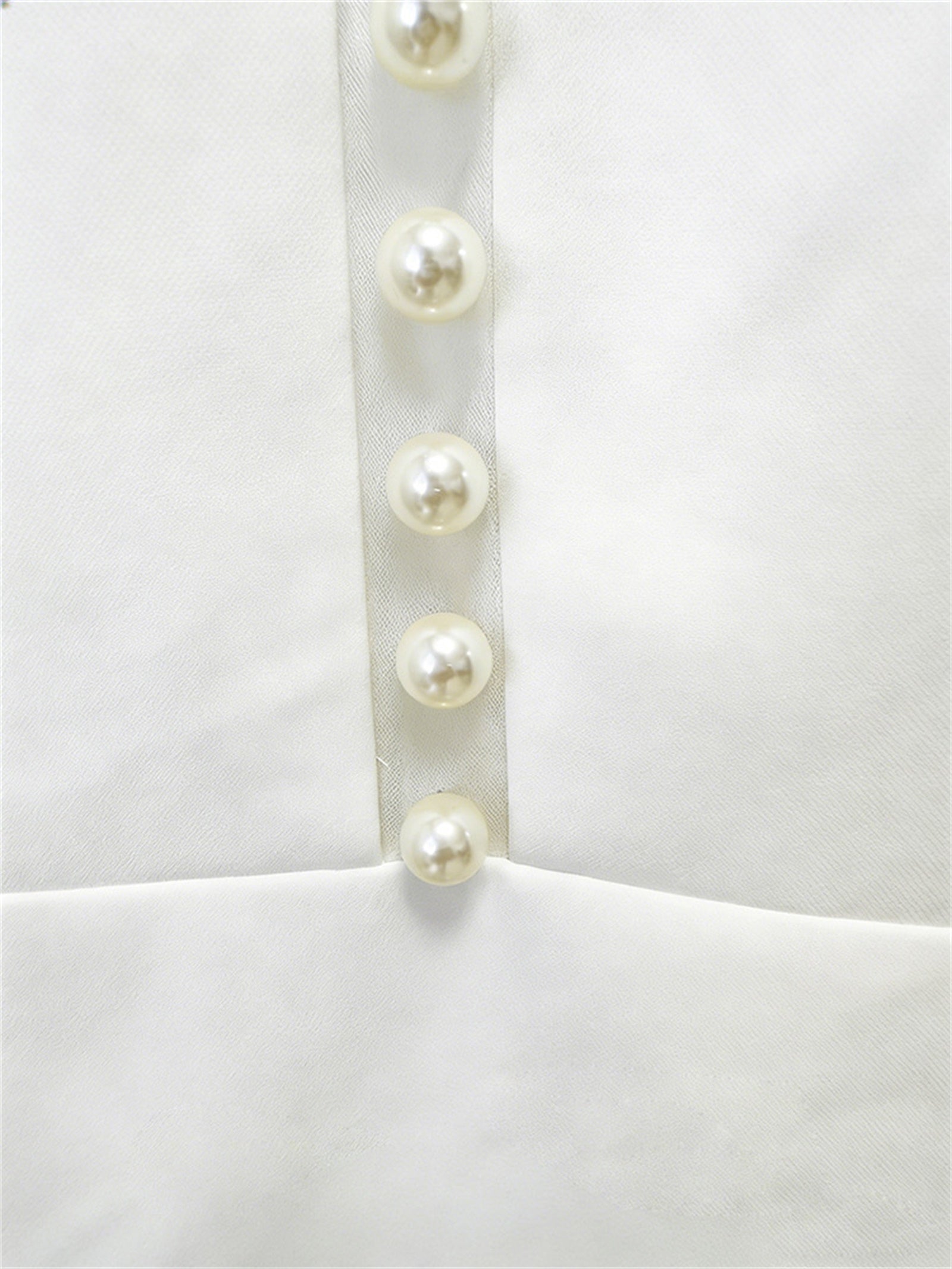 Platlogy White Pearl Decorated Blazer Pants Set Elegant Formal Women Two Piece Suit For Work Party Events