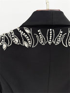 Platlogy Elegant Black Mermaid Midi Skirt Formal Split Bodycon Skirt For Business Party Occasions