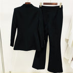 Women 2 Piece Blazer Pants Set Elegant Business Casual Workwear Outfit