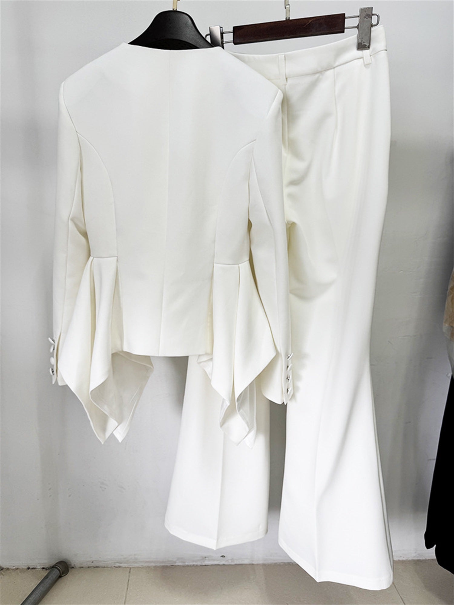 Women’s Tailored Peplum Blazer Suit Set For Special Occasions