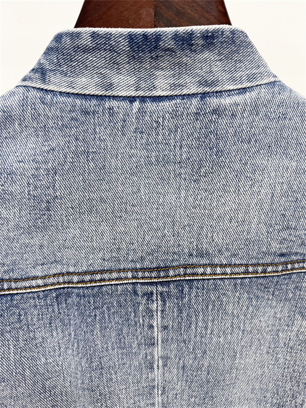 Platlogy V Neck Belted Waist Denim Blazer Women Long Sleeve Pockets Casual Chic Slim Fit Denim Jacket