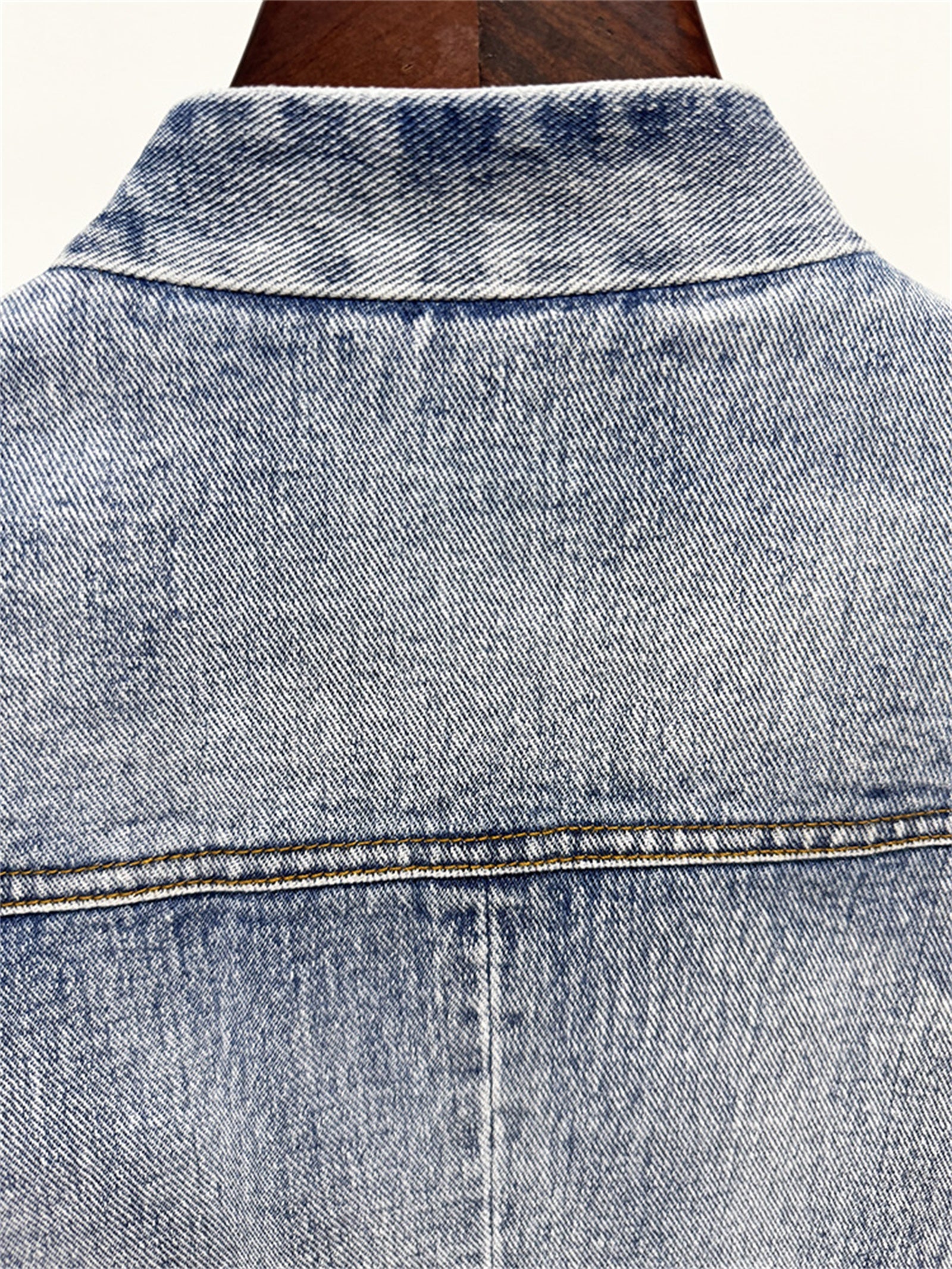 Platlogy V Neck Belted Waist Denim Blazer Women Long Sleeve Pockets Casual Chic Slim Fit Denim Jacket
