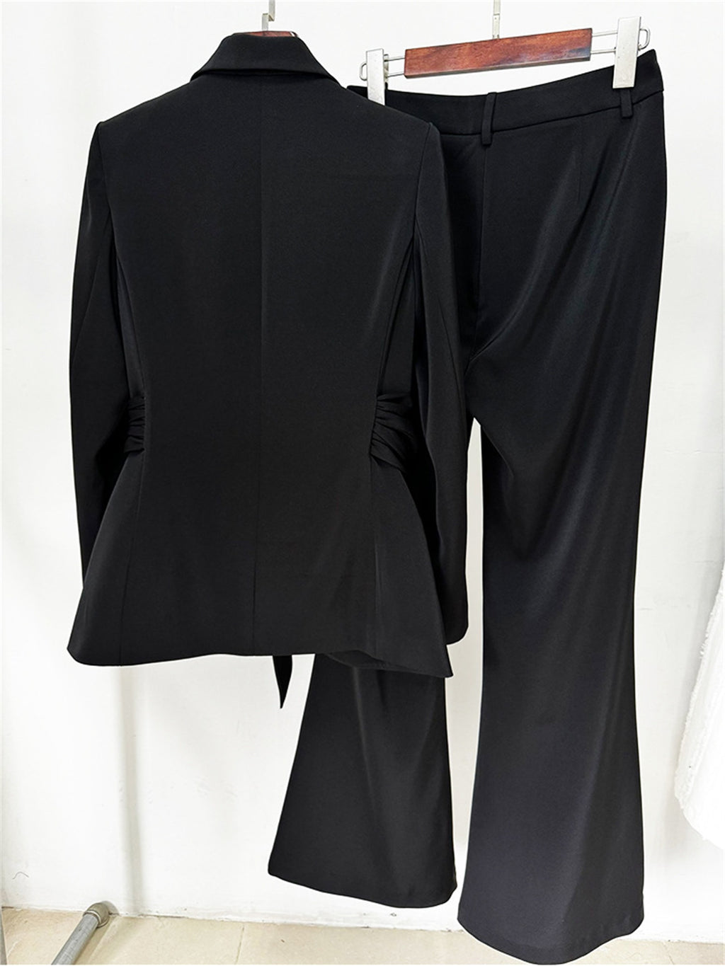 Long Sleeve Blazer And Matching Pants Set Professional Attire