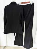 Long Sleeve Blazer And Matching Pants Set Professional Attire