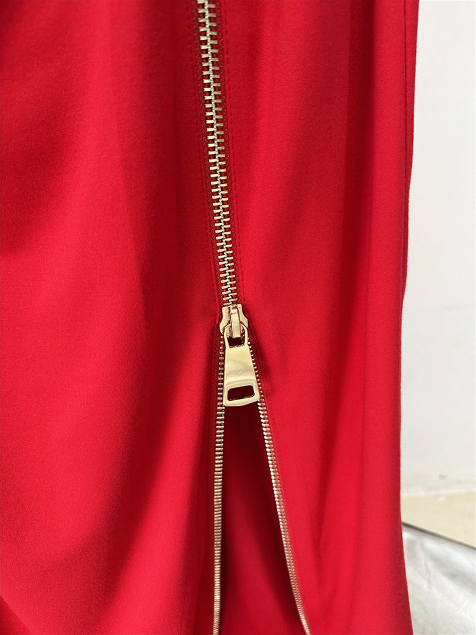 Platlogy Red Sleeveless Mock Neck Maxi Dress With Side Zipper Ruched Bodycon Party Long Dress