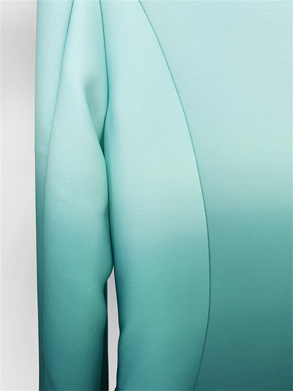 Platlogy Gradient Mint Green Two Piece Blazer And Flared Pants Formal Women Suit Set
