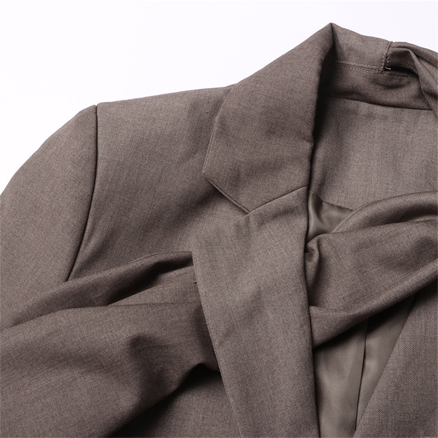 Women Fashion Draped Cape Style Blazer Unique Long Sleeve Suit Top