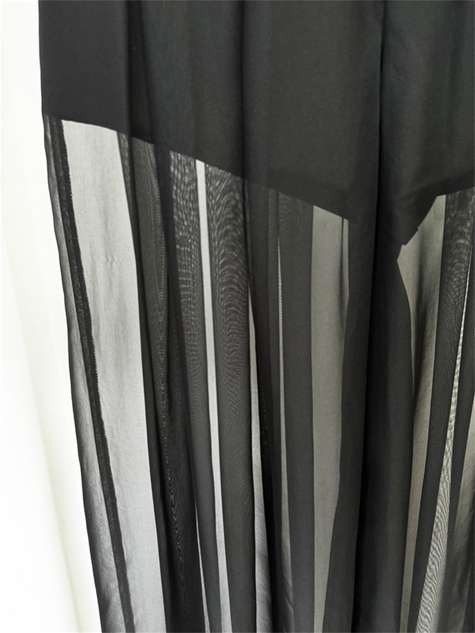 Platlogy Elegant Rhinestone Cutout Back Blazer Sheer Mesh Wide Leg Pants Formal Two Piece Women Suit