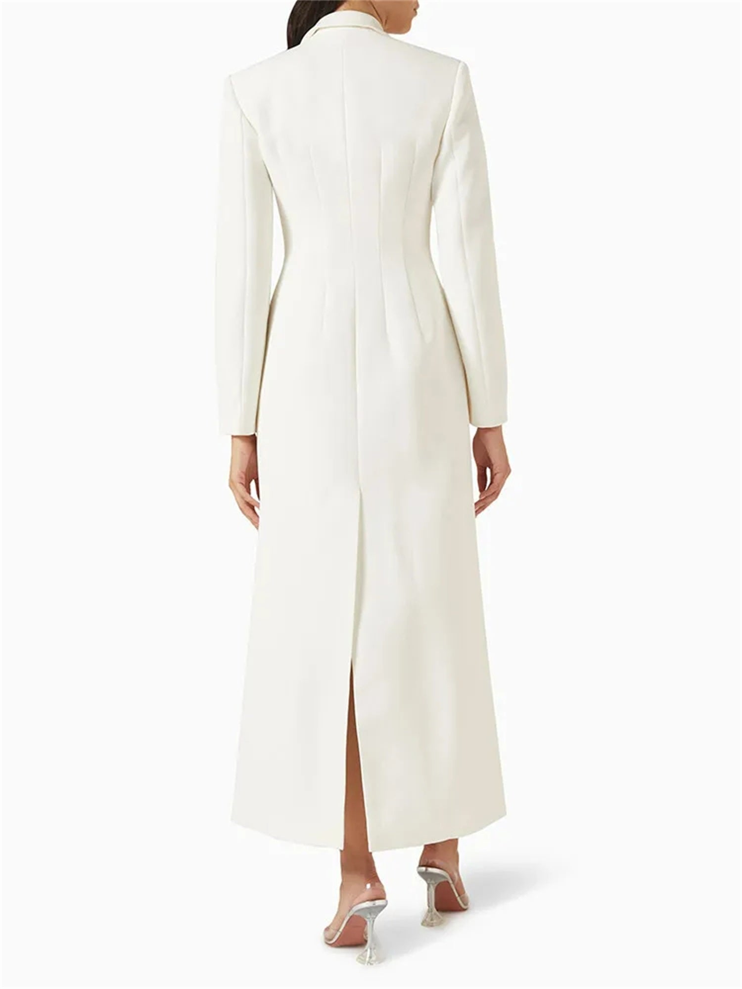 Women Long Sleeve Blazer Dress Elegant Bodycon Party Maxi Coat Secondary image