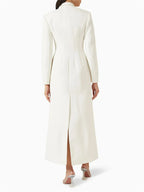 Women Long Sleeve Blazer Dress Elegant Bodycon Party Maxi Coat