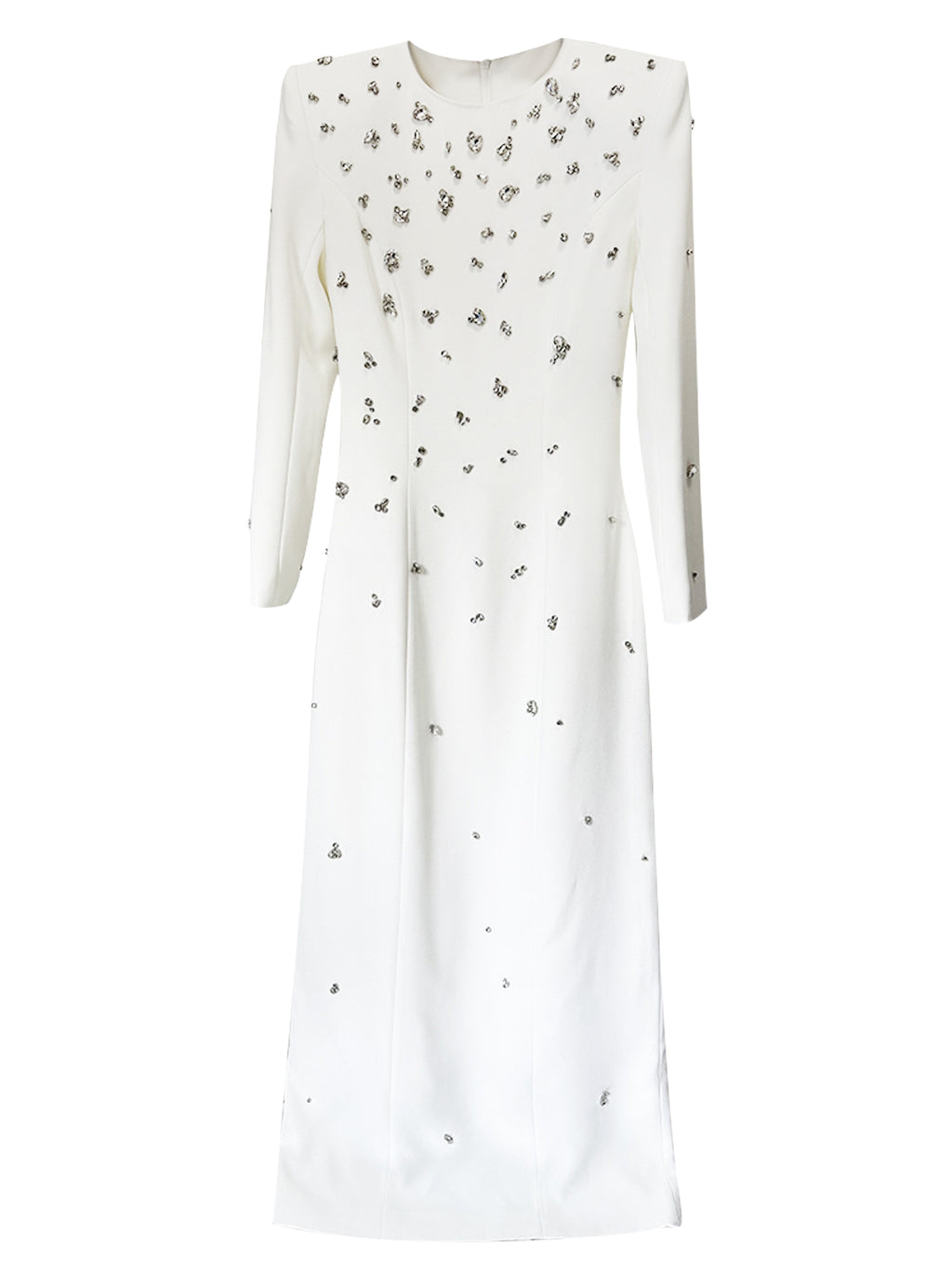 Womens Embellished Long Sleeve Maxi Dress Formal Evening Party Gown