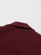 Women Cape Blazer One Button Asymmetrical Design Formal Jacket