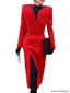 Platlogy Women's Fashion Designer Stand Collar Long Trench Overcoat Windbreaker