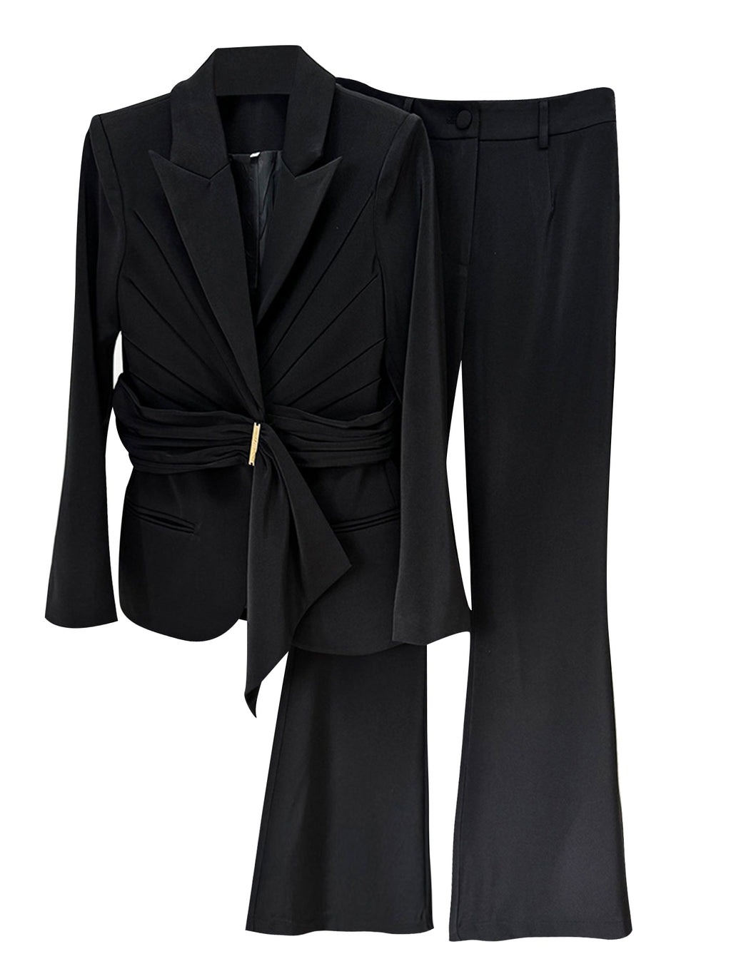 Long Sleeve Blazer And Matching Pants Set Professional Attire