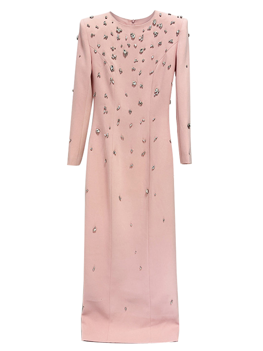 Womens Embellished Long Sleeve Maxi Dress Formal Evening Party Gown
