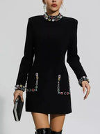 Elegant Jewel Neckline Bodycon Party Dress