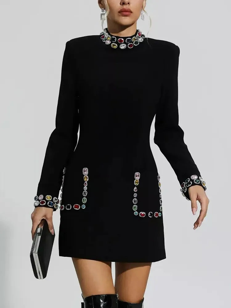 Elegant Jewel Neckline Bodycon Party Dress